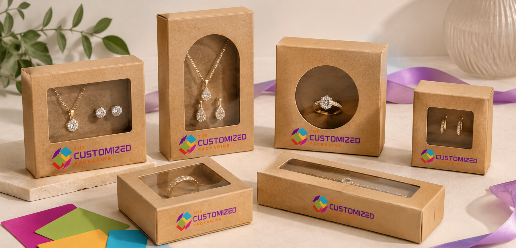 Window Styles for Kraft Jewelry Display Boxes